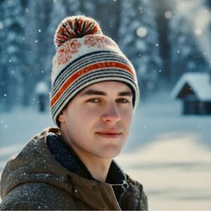 VINTAGE Snowflake ROASTY TOASTY Pure‎ Wool Beanie